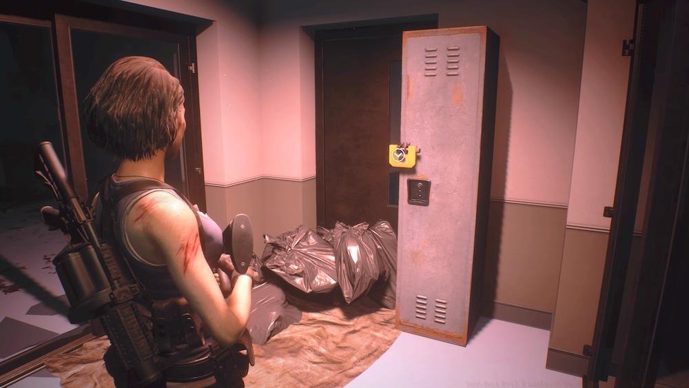 The locker in the Emergency Entrance won't be accessible until after zombies break the window; then you'll have to fight a Hunter to get to it.